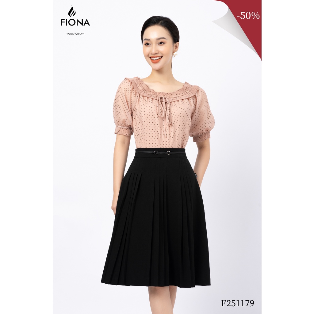 Chân váy xòe FIONA, Chân váy công cở nữ xếp ly mã F251179
