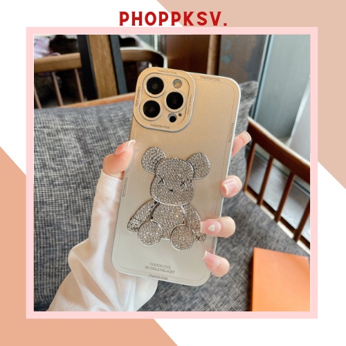 Ốp lưng điện thoại Bearick , Dogrick đính đá chống bẩn cho ip 7plus/8plus/Xsmax…13promax.