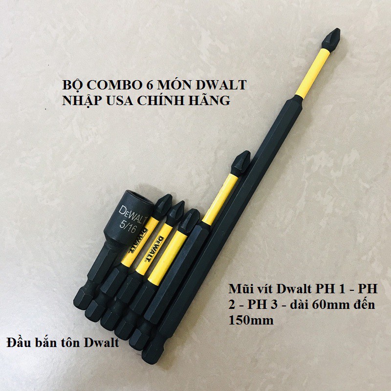 Bộ Combo 6 Món Mũi Vít DeWalt Có Từ Nhập