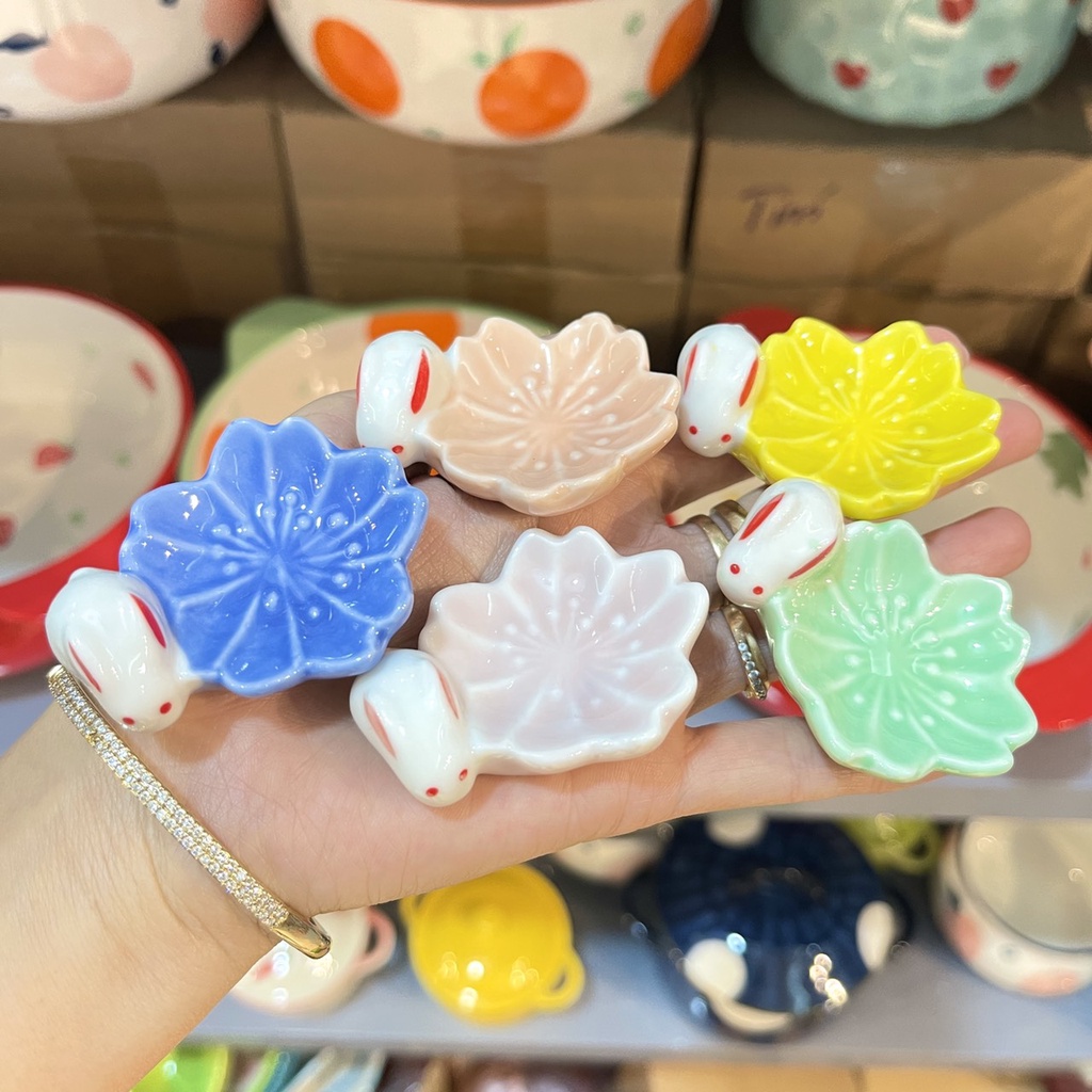 Gác đũa gốm sứ các loại phụ kiện bàn ăn