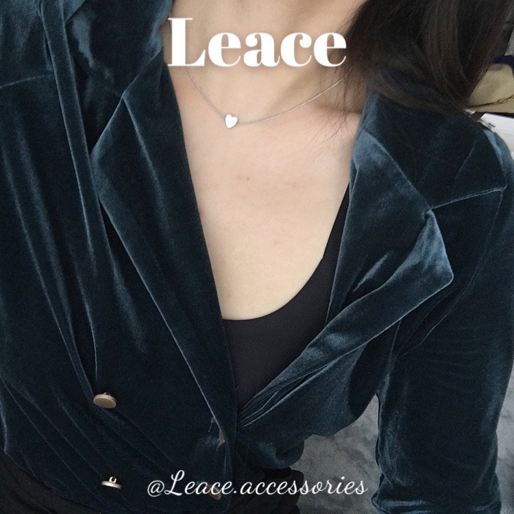 Dây chuyền nữ, vòng cổ nữ hợp kim mặt trái tim đơn giản thời trang NL018 Leace.accessories