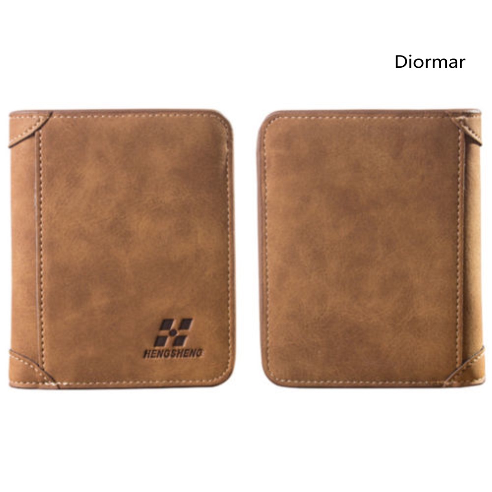 Ví da đựng thẻ dạng gập phong cách cổ điển dành cho nam