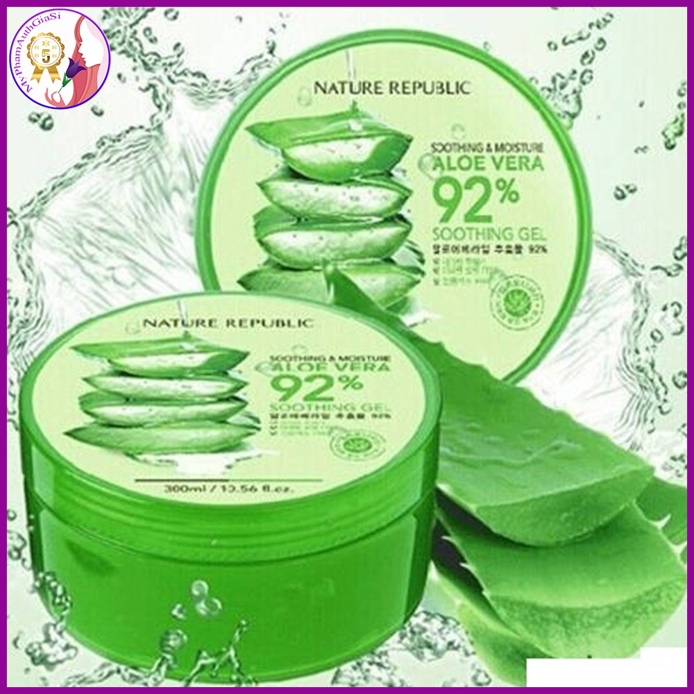 Gel dưỡng da nha đam Nature Republic dưỡng ẩm giảm lão hóa và nếp nhăn 300ml Hàn Quốc