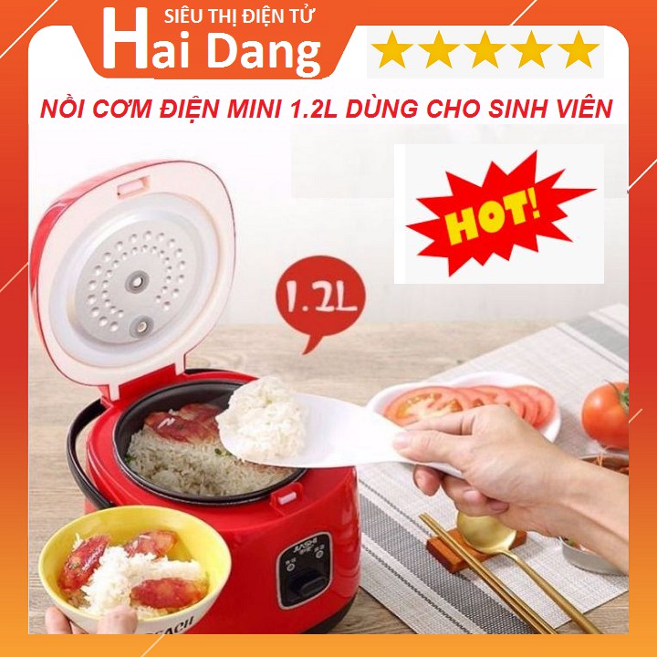 Nồi Cơm Điện Mini, Nồi Nấu Cơm 1.2 Lít Chống Dính 5 lớp Nấu Cơm Ngon Hơn - bảo Hành 6 Tháng