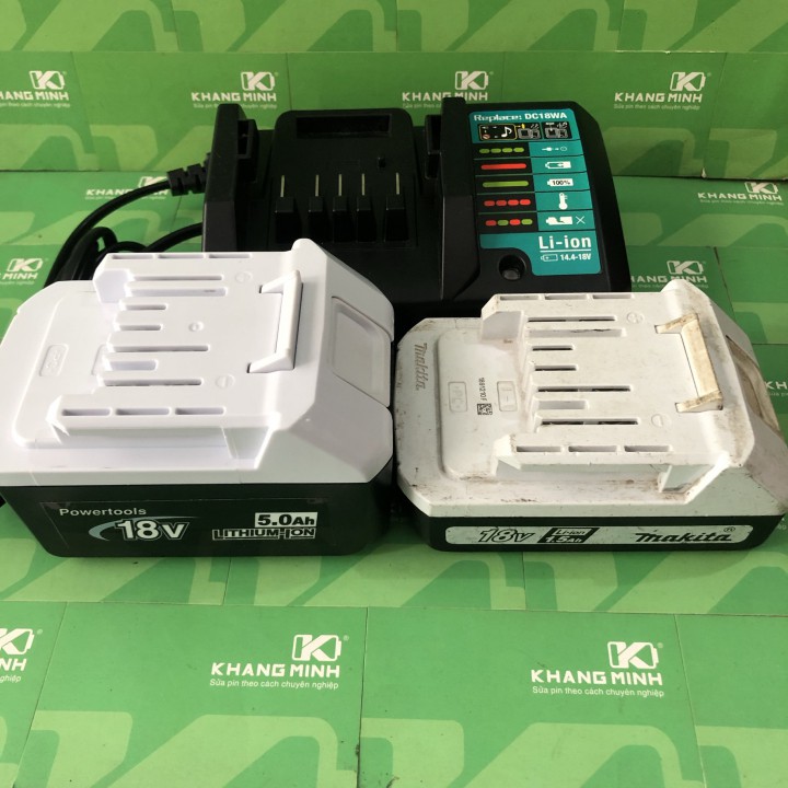 Sạc pin Makita BL1815G 14.4V - 18V max, sạc pin zin hoặc pin đóng mới