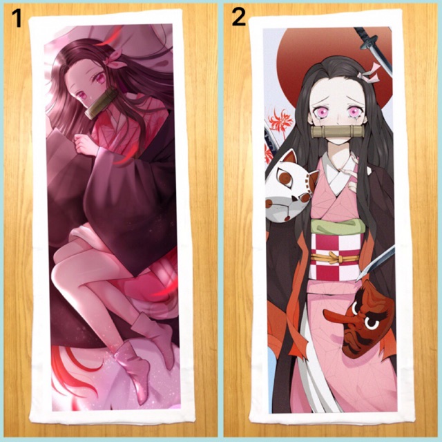 Gối ôm kamad nezuko kimetsu no yaiba dài 40x1m ruột bông Hàn Quốc