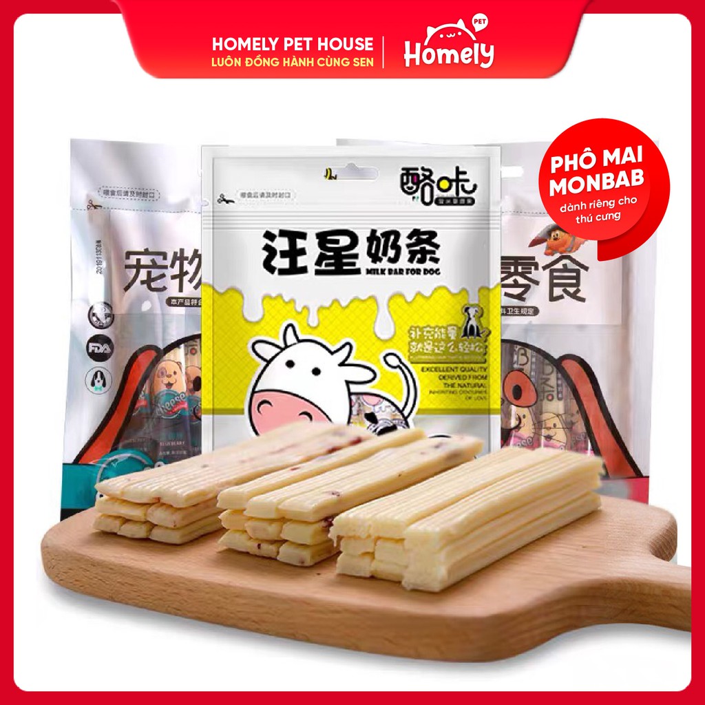 Thanh Phô Mai Sữa Monbad, Snack Thưởng, Thức Ăn, Bánh Thưởng Chó Mèo Hamster - Homely Pet