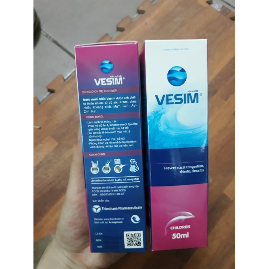 Dung dịch vệ sinh mũi nước muối biển VESIM