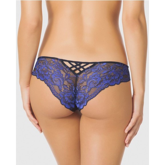 Quần lót ren Cheeky xách tay Lasenza Navy Blazer Q473