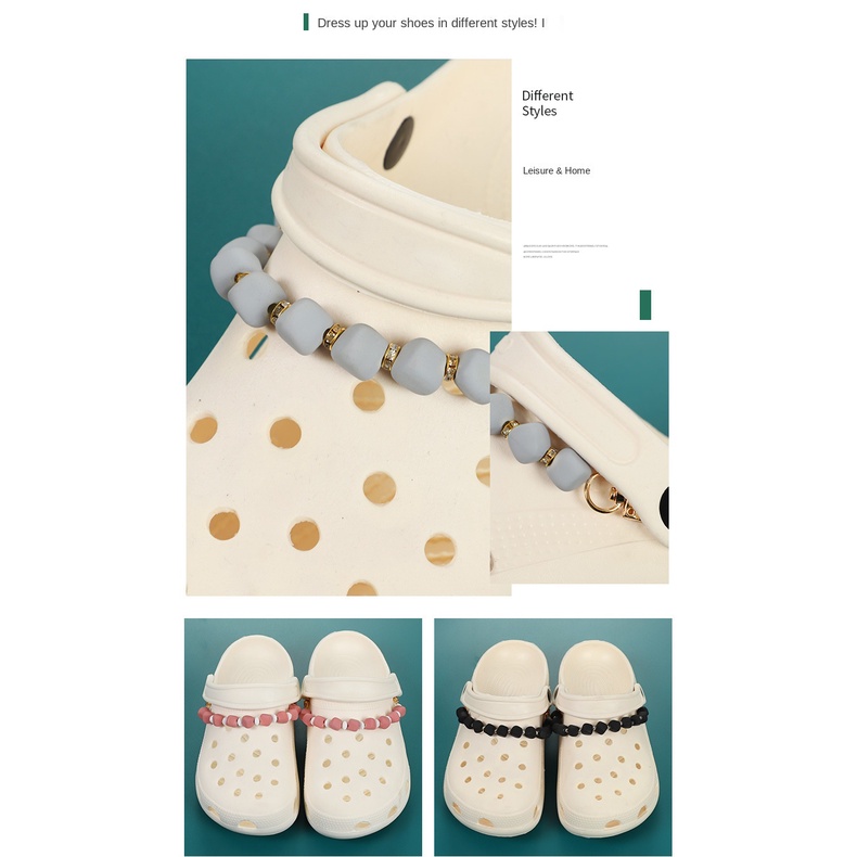 Phụ Kiện Dây Xích Kim Loại Đính Đá Hình Cá Sấu Trang Trí Giày Thể Thao Thiết Kế Mới DIY 1 pcs