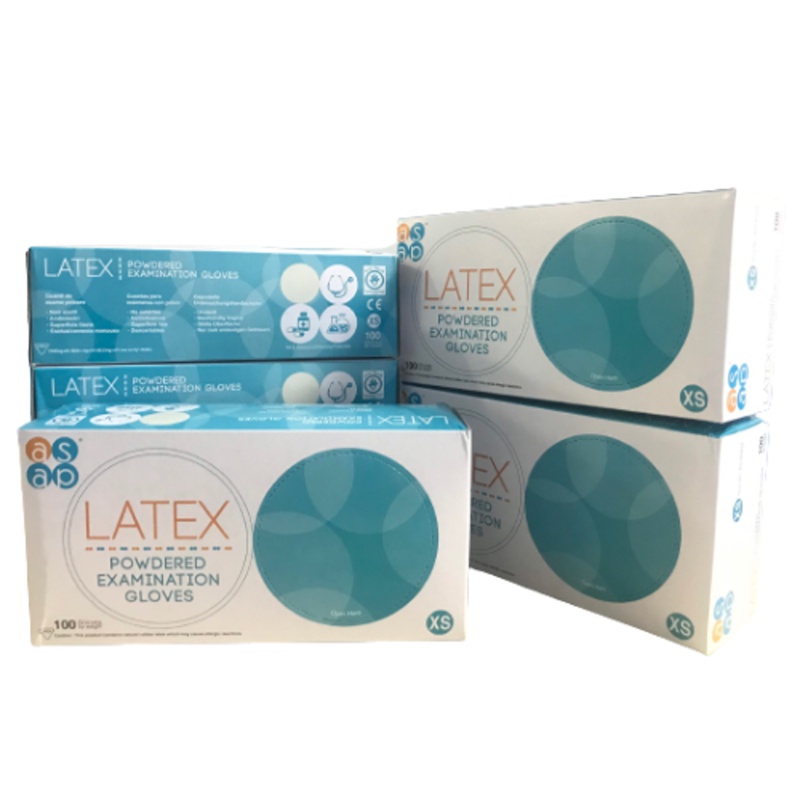 Găng tay y tế Latex Malaysia (hộp 100 chiếc) TRẮNG