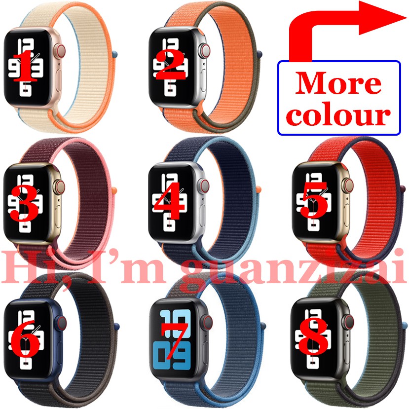 Dây Đeo Sợi Nylon Thể Thao Dành Cho Apple Watch Series Se / 6 / 5 / 4 / 3 / 2 / 1 38mm / 40mm / 42mm / 44mm