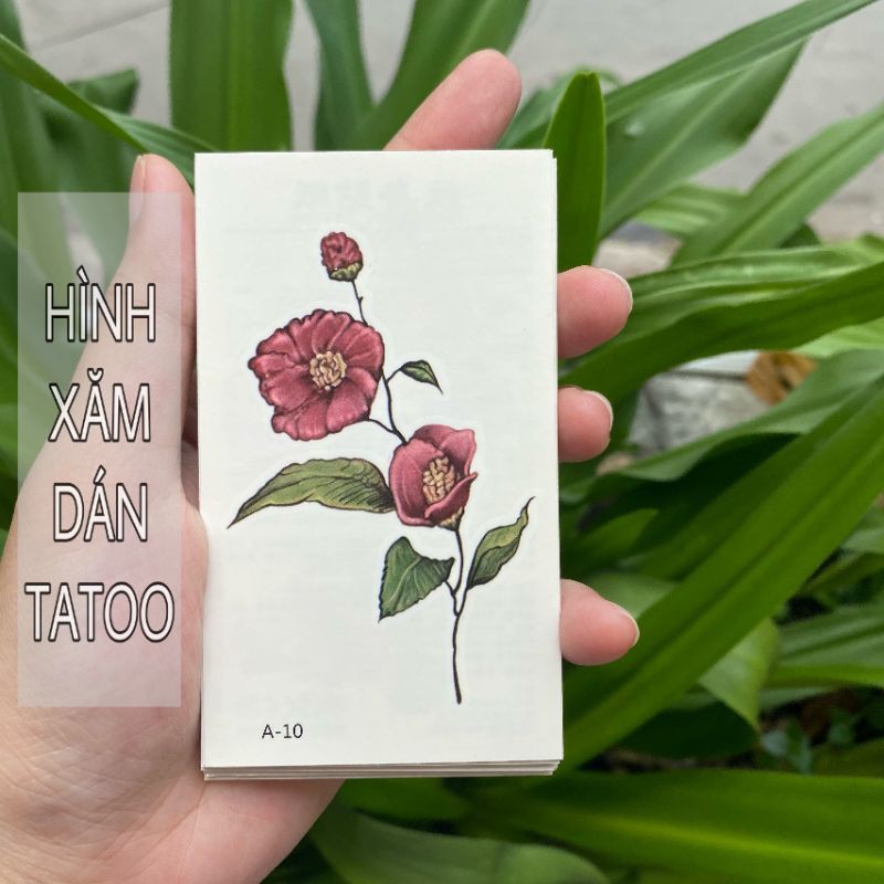 Hình xăm hoa xinh xắn a10. Tatoo dán tạm thời size 10x6cm