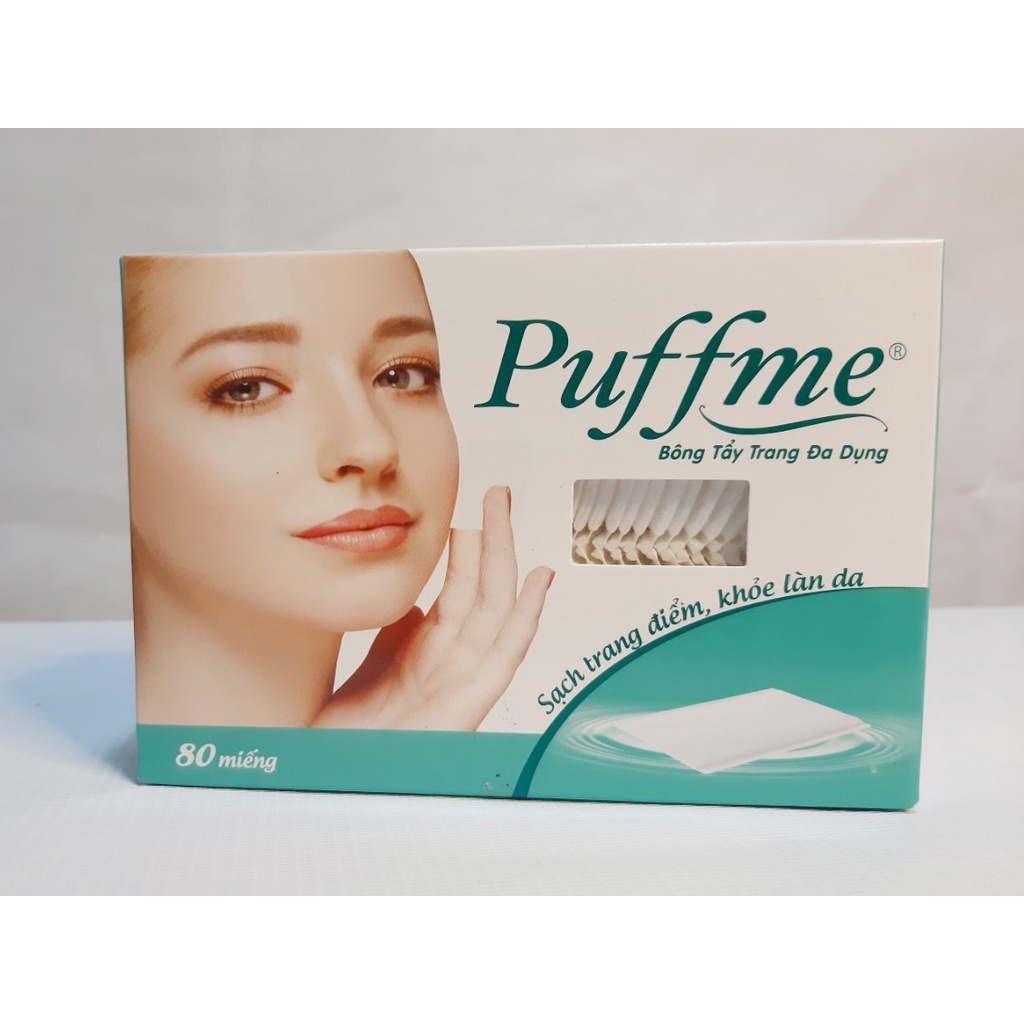 Bông Tẩy Trang Puffme Đa Dụng 80 Miếng/hộp