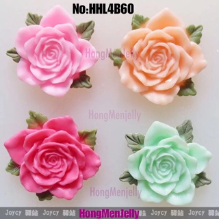 Khuôn Hoa Hồng kèm Lá 4 Bông 2,5cm [Khuôn rau câu, Khuôn Fondant, Khuôn Socola]