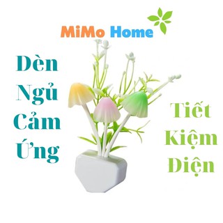 Đèn ngủ hình cây nấm, có cảm ứng ánh sáng tự động, ban ngày tự tắt, tối tự sáng