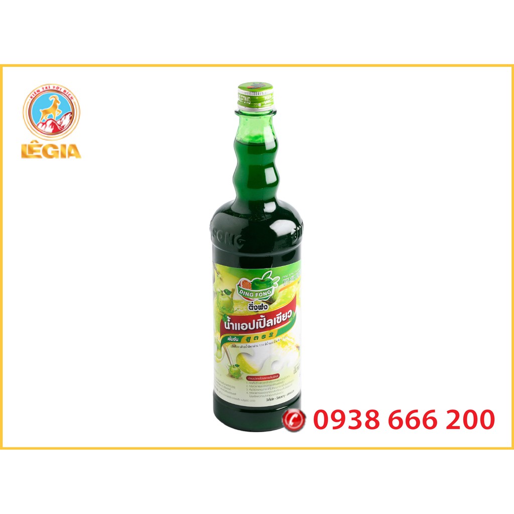 SIRO THÁI TÁO XANH 760ML - DING FONG GREEN APPLE SYRUP