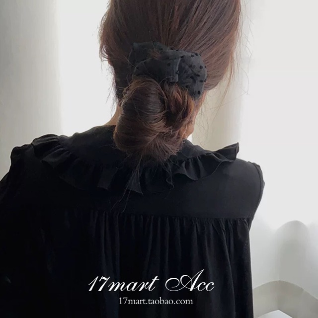 [Mã FAMARAL1 giảm 10K đơn 50K]Cột tóc Srunchies nữ tính - voan bông li ti
