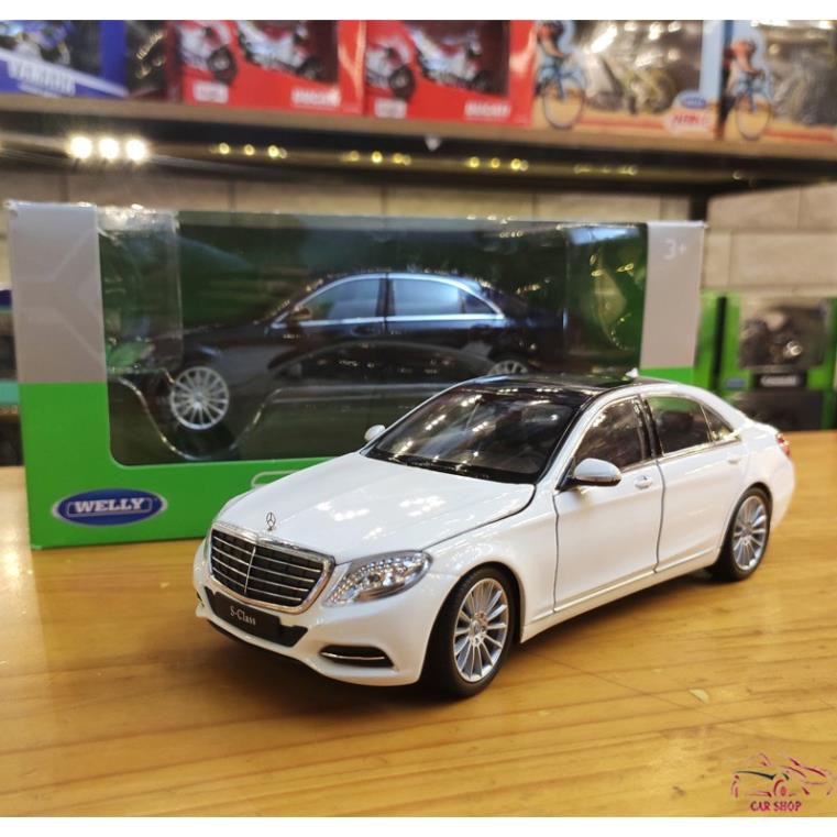 Xe Mô Hình - Mô hình xe Sắt Mercedes-Benz S500 Welly FX tỉ lệ 1:24 màu trắng
