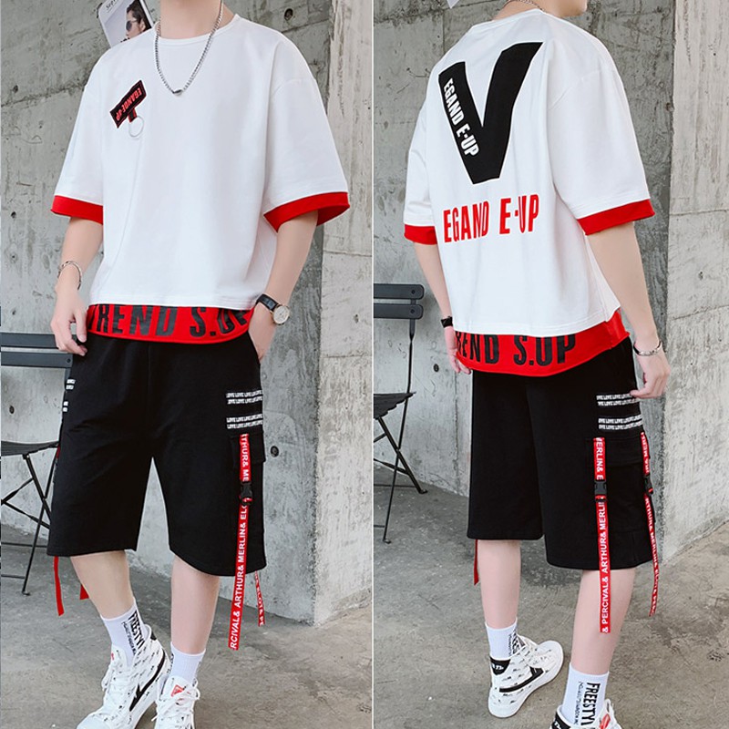 Bộ Quần Áo Thun Nam Thể Thao Mùa Hè EGAND E - UP Quần Phối Dây Chữ Cá Tính Thời Trang SEPTEMBERGIRL1989 SET NAM 9000038 | BigBuy360 - bigbuy360.vn