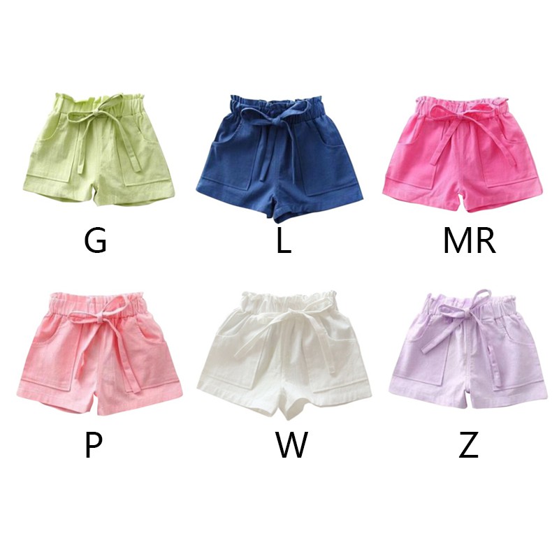 Quần short lưng thun thắt nơ xinh xắn dành cho các bé