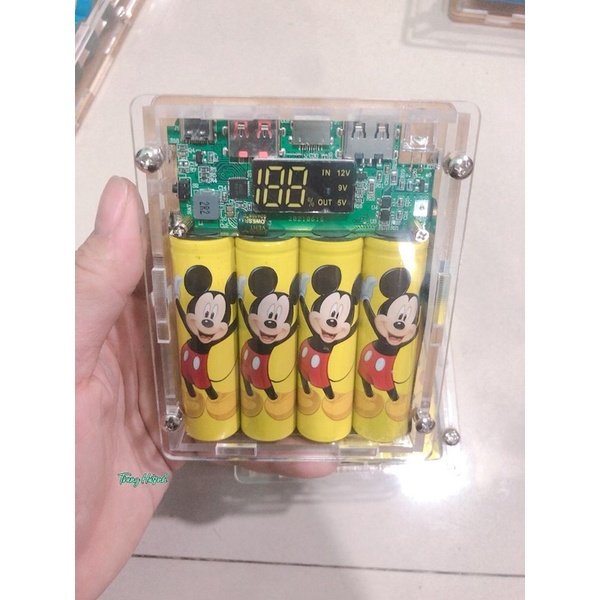 bộ xạc dự phòng meca trong suốt 8cell-20000mah