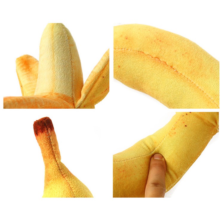 Móc Khóa Hình Chuối Nhồi Bông Mềm Mại Dễ Thương