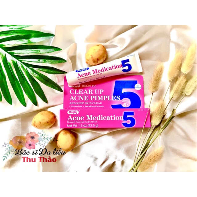 KEM DÙNG DA MỤN BENZOYL PEROXIDE 5 - CLEAR UP ACNE MEDICATION 5 BPO 5