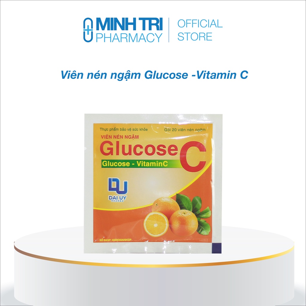 Kẹo ngậm Vitamin C gói 20 viên - Glucose C, tăng cường sức đề kháng cho cơ thể
