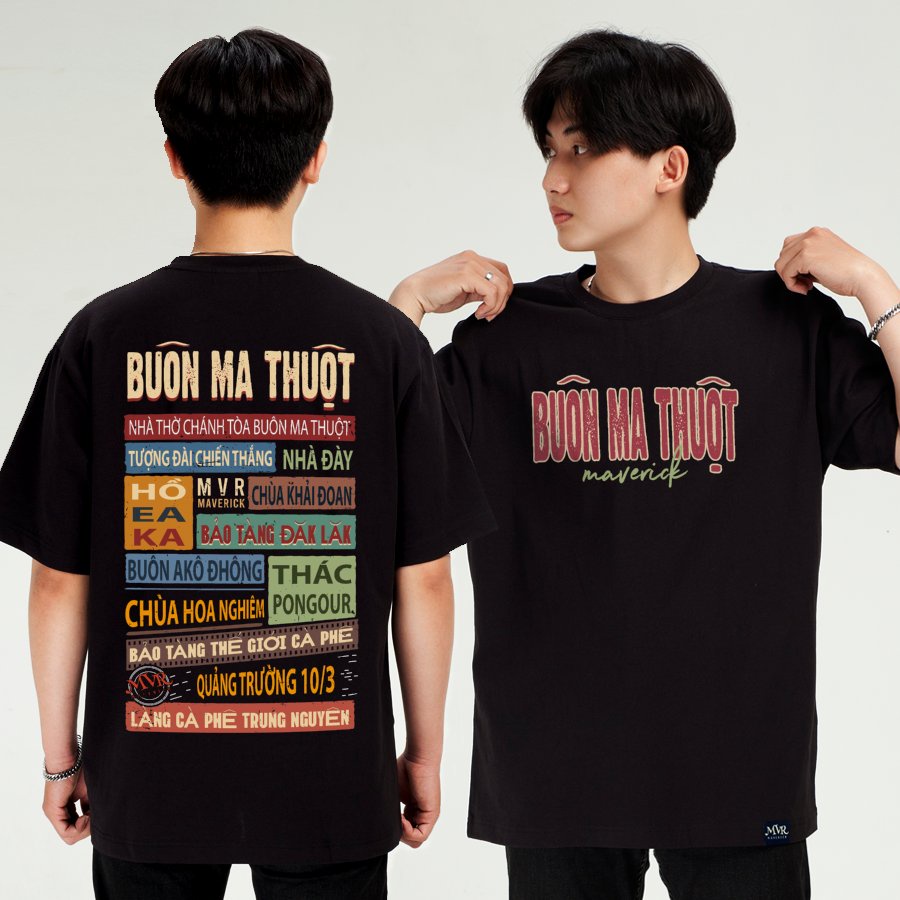 Áo thun Unisex phông cotton Buôn Ma Thuột ban mê thuật  fact UNDER MVR BB4250