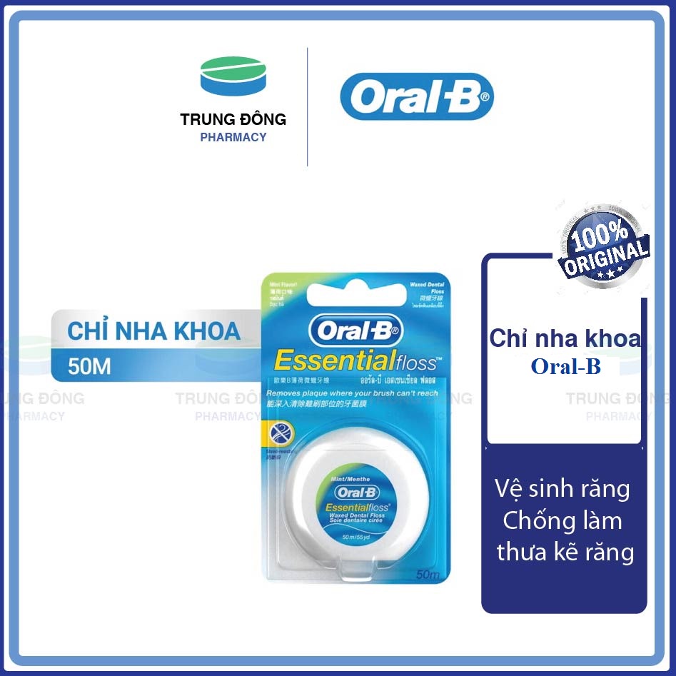 Chỉ nha khoa Oral B - Làm sạch chân răng - Chỉ kẽ răng nhập khẩu từ Ireland bởi tập đoàn P&amp;G - Trung Đông Pharmacy