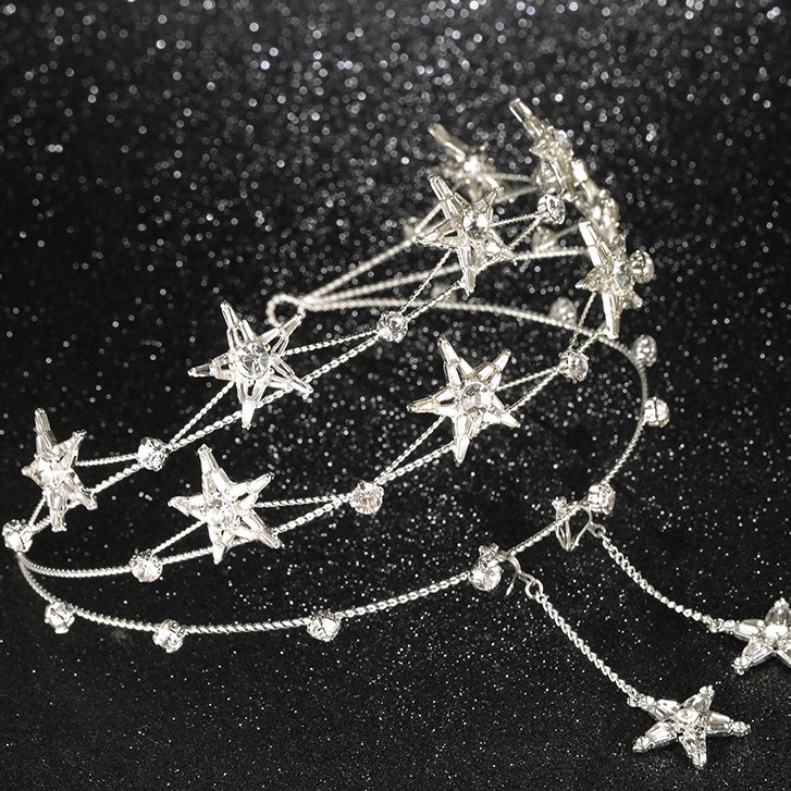 Vương miện đính đá cao cấp, phụ kiện cưới cho cô dâu