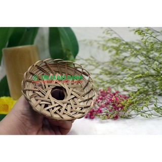 Rế niêu mini hình tròn, rế chảo, rế lót nồi ,rế tre đựng niêu size 9cm lót ly