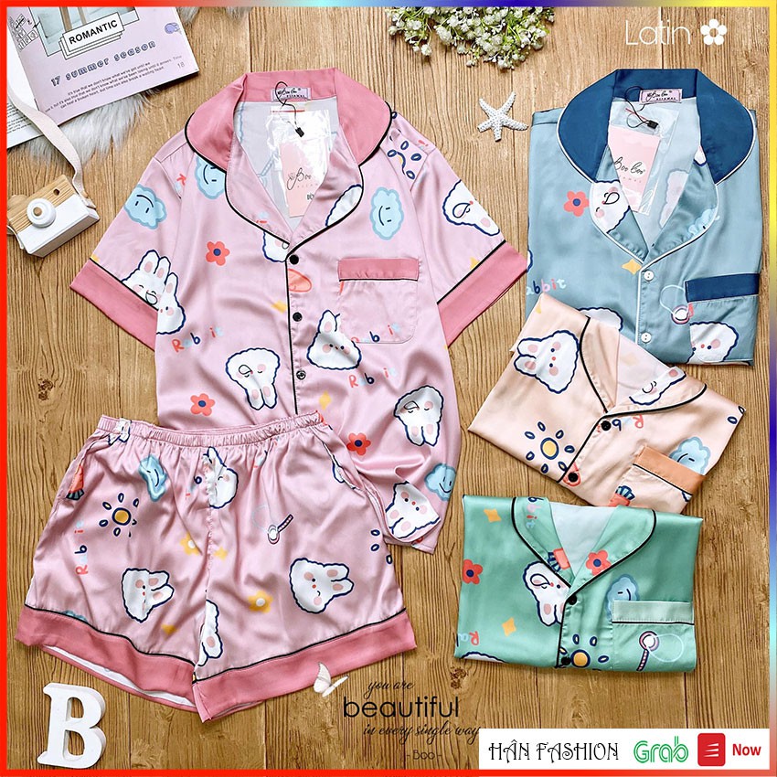 Đồ Ngủ Nữ – Bộ Ngủ Pijama Nữ Latin Cao Cấp Mèo 2 Túi và Hoạt Tiết Dễ Thương | Hân Fashion | Ship Nhanh 2h | BigBuy360 - bigbuy360.vn