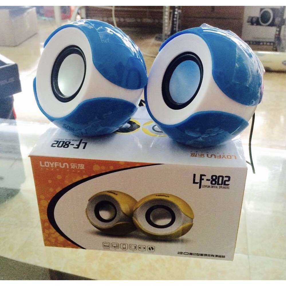 Loa Máy Tính, Loa Vi Tính Loyfun LF - 802 Hàng Chính Hãng, Thiết Kế Độc Đáo - Bảo Hành 3 Tháng