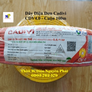 [CADIVI] Dây Điện Đơn CDV4.0 - Cuộn 100m