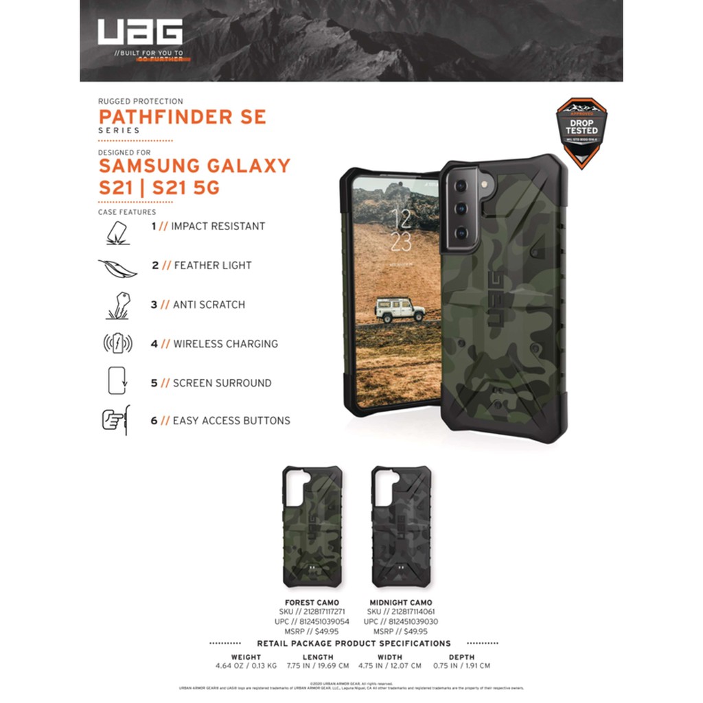 Ốp lưng UAG Pathfinder SE cho Samsung Galaxy S21/S21 5G [6.2-inch]