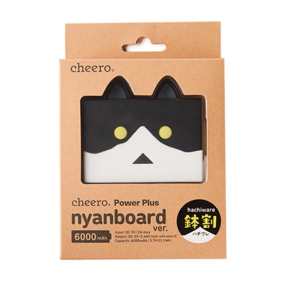 Pin Sạc Dự Phòng Cheero Power Plus CHE-073 Nyanboard Version 6000mAh - Hàng Chính Hãng