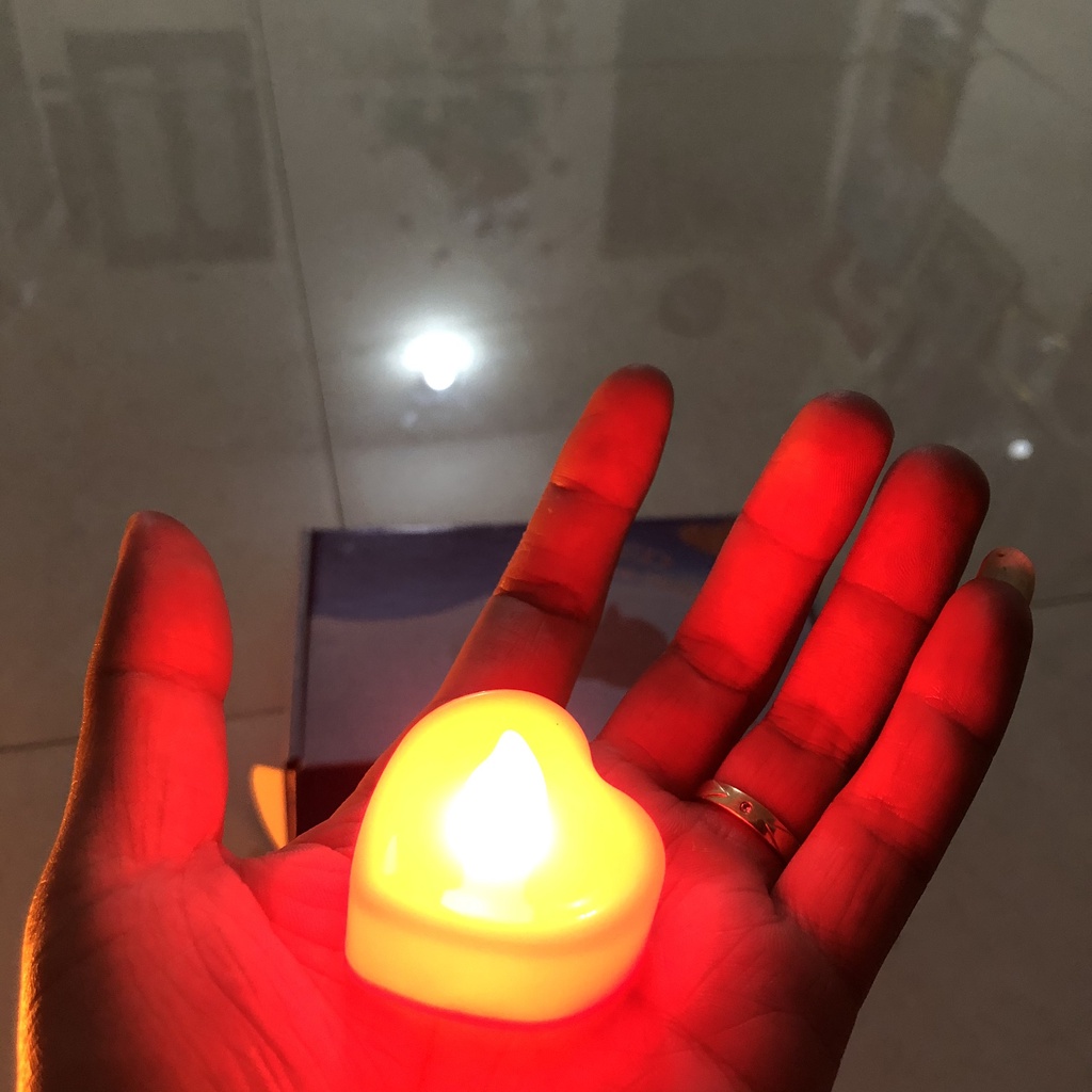 Nến trái tim tealight trang trí sinh nhật, tỏ tình chạy pin
