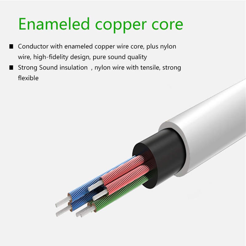 Cáp âm thanh LLANO bằng hợp kim nhôm dài 1m phích cắm 3.5mm