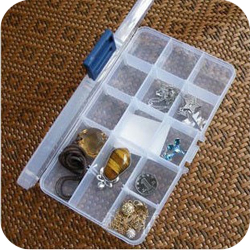Hộp nhựa trong suốt hình chữ nhật đựng trang sức tiện dụng