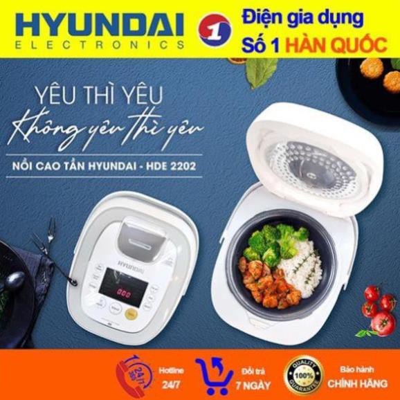 Nồi Cơm Điện Cao Tần  HYUNDAI Hàn Quốc HDE 2202 SIÊU HOT 1250W 1.5L Màn Hình Led Công Nghệ 4D Whitford