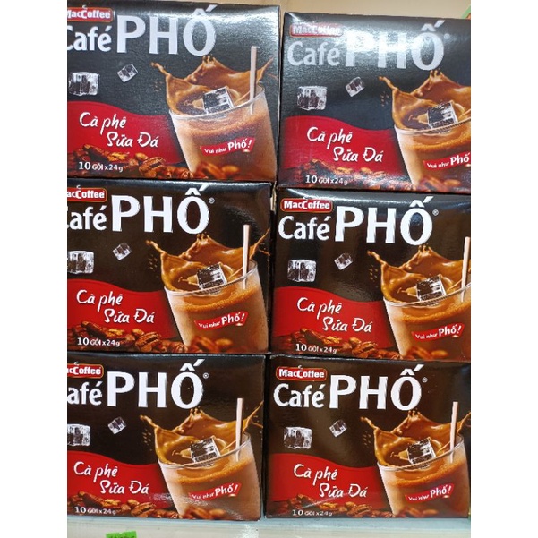 Cà Phê Phố Sữa Đá 10 gói x 24 g = 240 g