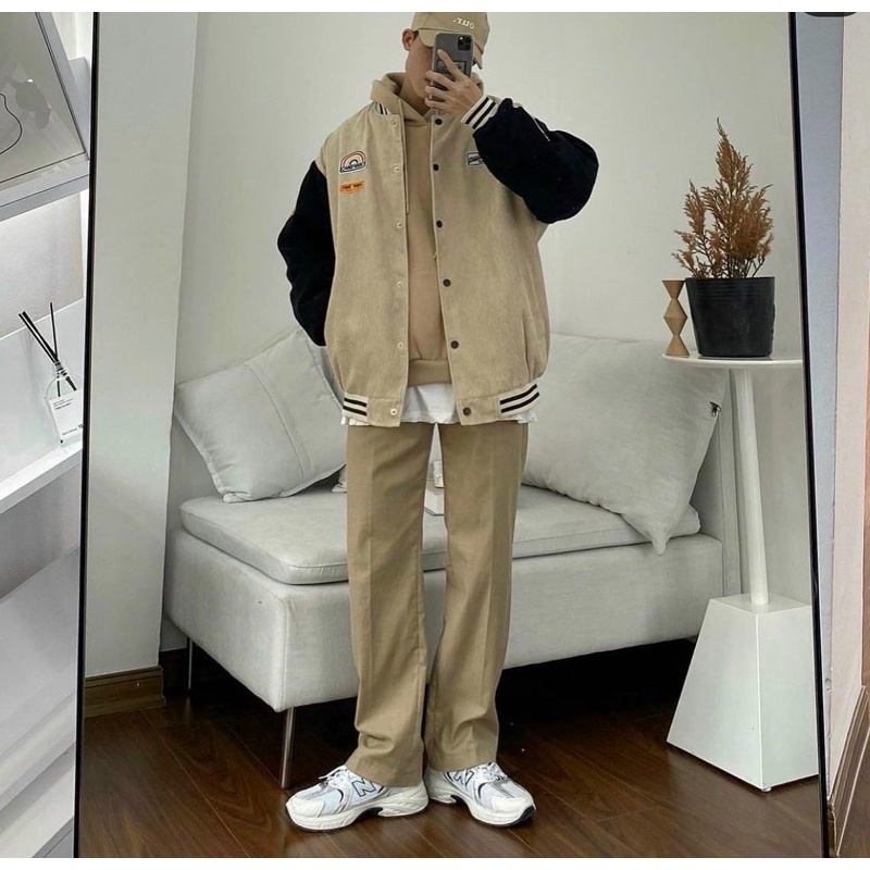 ÁO KHOÁC BOMBER NHUNG CẦU VÒNG ( hình chụp thật )