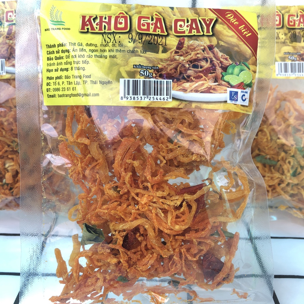 [Mã GROXUAN1 giảm 8% đơn 150K] Khô Gà Cay Lá Chanh Sé Sợi Hàng Ngon Loại Gói 50g Đồ Ăn Vặt IMIN FOOD | BigBuy360 - bigbuy360.vn