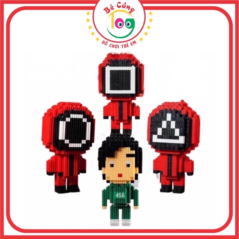 Đồ chơi lắp ráp con mực squid game 3d