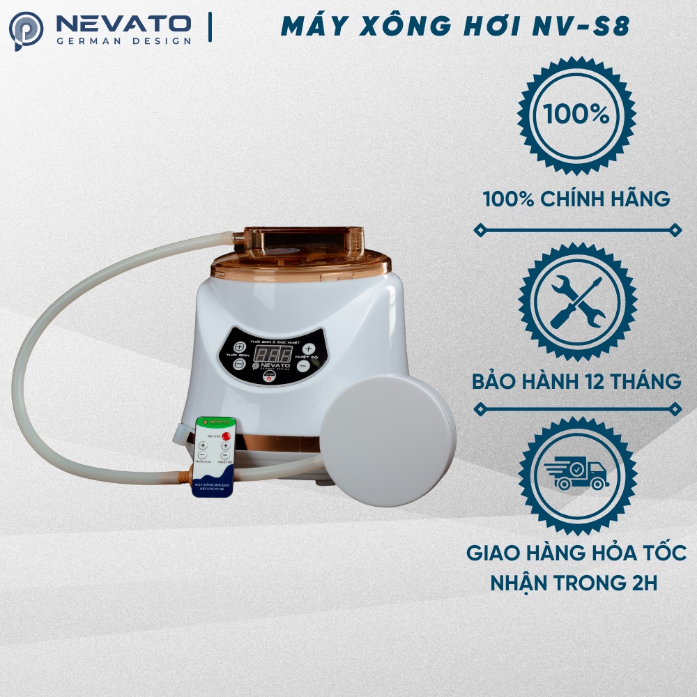 Nồi Xông Hơi Toàn Thân Nevato NV-S8 Dung Tích Nồi Xông 2.8 Lít