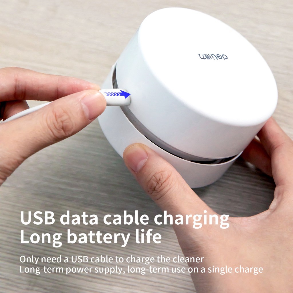 Máy hút bụi Deli kích thước nhỏ để bàn sạc usb tùy chọn