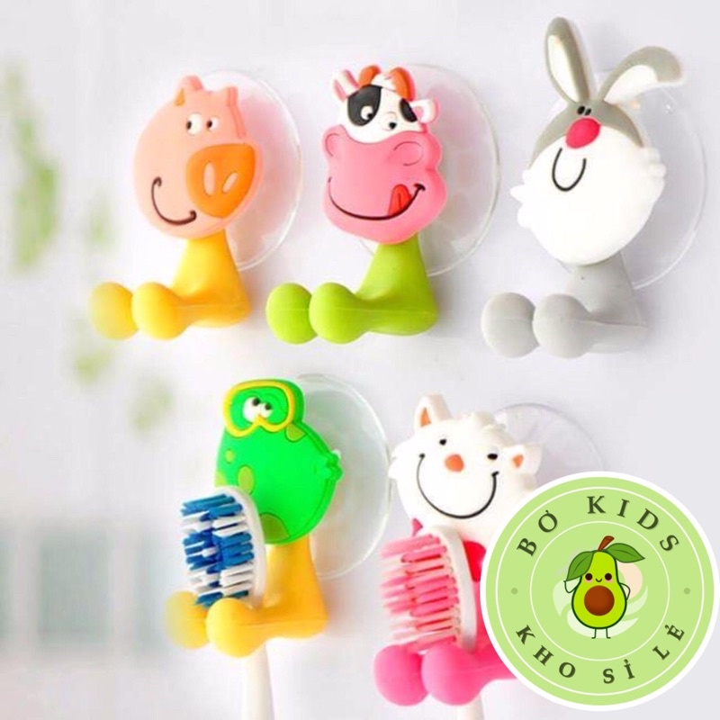 Móc Hít Tường Treo Bàn Chải, Treo Đồ Hình Thú Cute