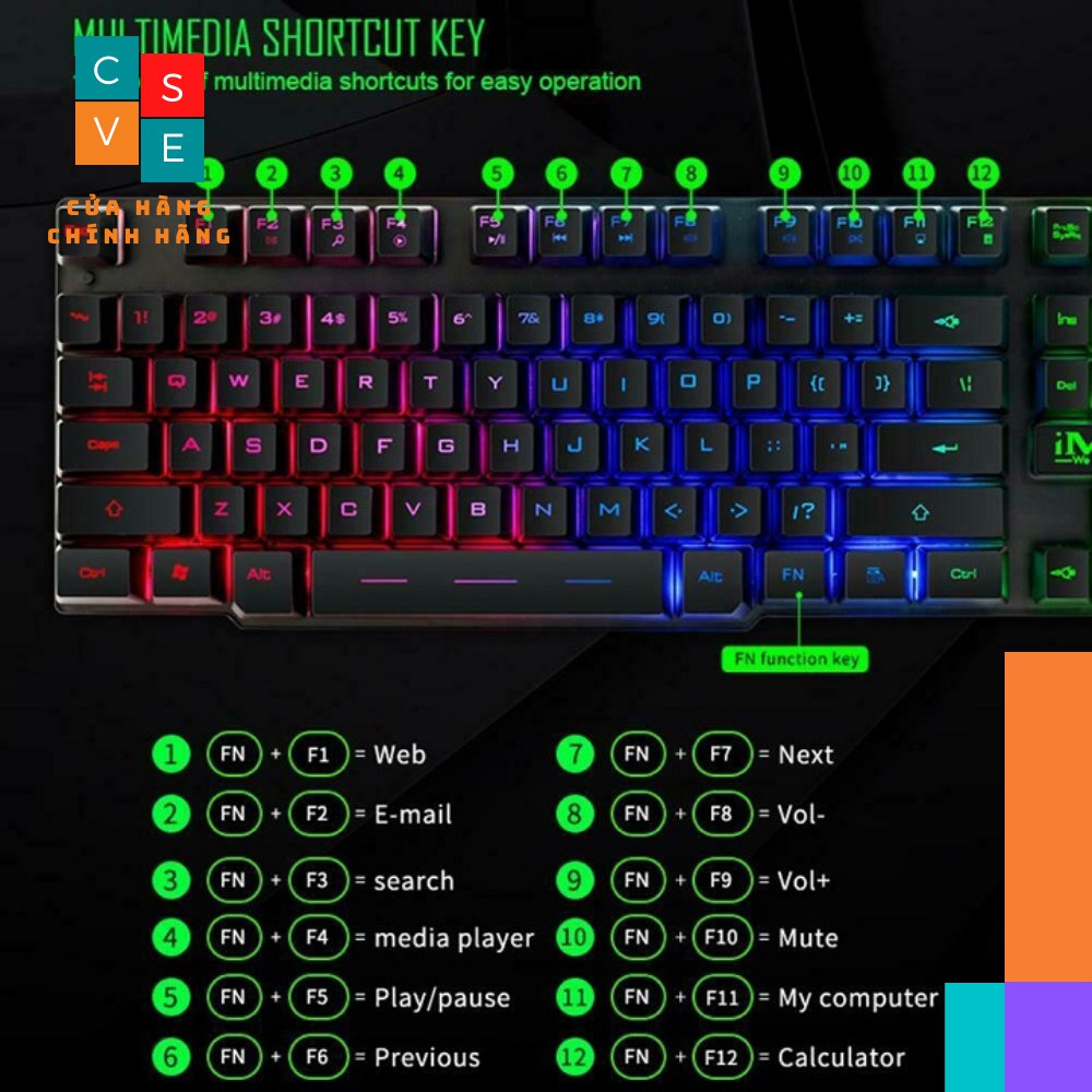 Combo Bàn Phím Chuột Giả Cơ IMICE KM-680 - Bàn Phím Chuột Máy Tính Có Dây Led Chuyên Gaming Chính Hãng | BigBuy360 - bigbuy360.vn